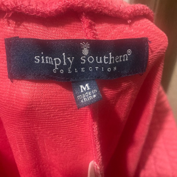 Simply Southern Coral Wide-Leg Pants with Pearl Accents - Picture 7 of 7